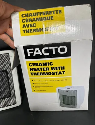 Facto Ceramic Heater with Thermostat