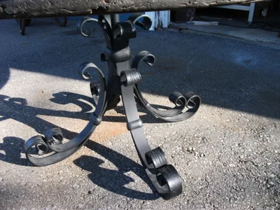 Antique Rotating Glass Top Wagon Wheel Coffee Table