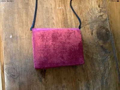 Vintage Hand Crafted Beaded Velvet Shoulder Purse