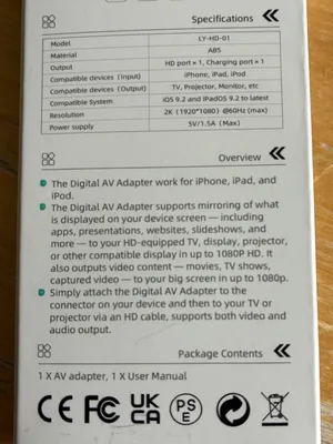 Digital AV Adapter for iPhone/iPad