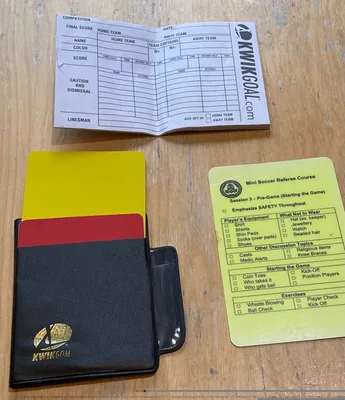 Soccer referee full kits x2 - uniform, flags and cards