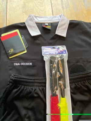 Soccer referee full kits x2 - uniform, flags and cards